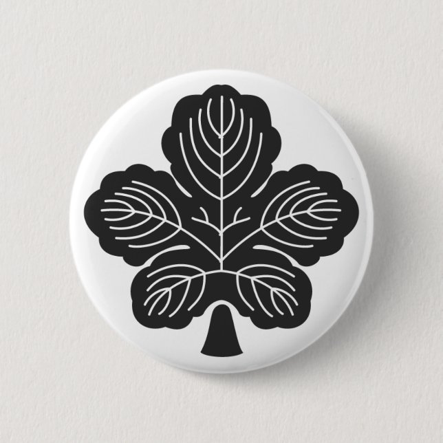 [Family Crests] Plants 6 Cm Round Badge (Front)