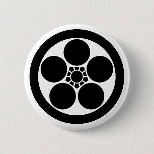 [Family Crests] Plum Flower (Umebachi) into circle 6 Cm Round Badge