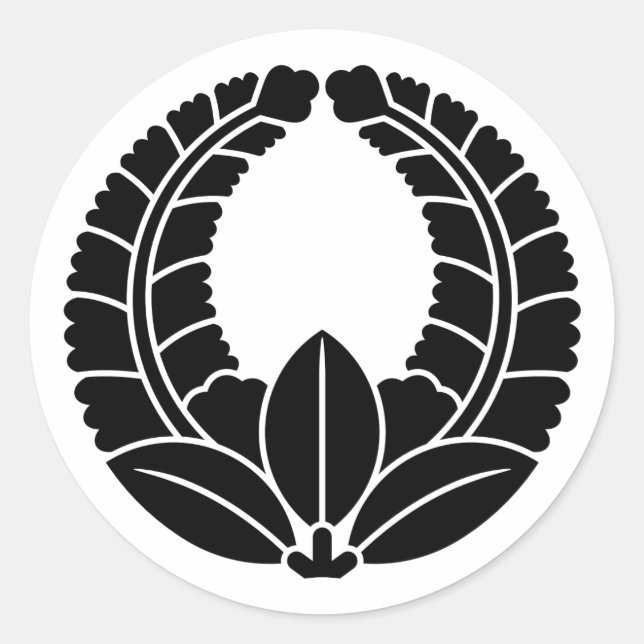 [Family Crests] Rising wisteria Classic Round Sticker (Front)