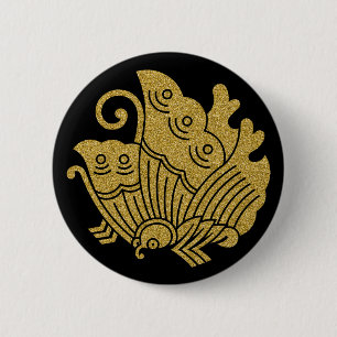 [Family Crests] Swallowtail butterfly Round Button