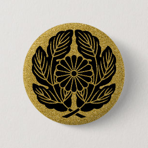 [Family Crests] Takamori Saigo's Chrysanthemum 6 Cm Round Badge