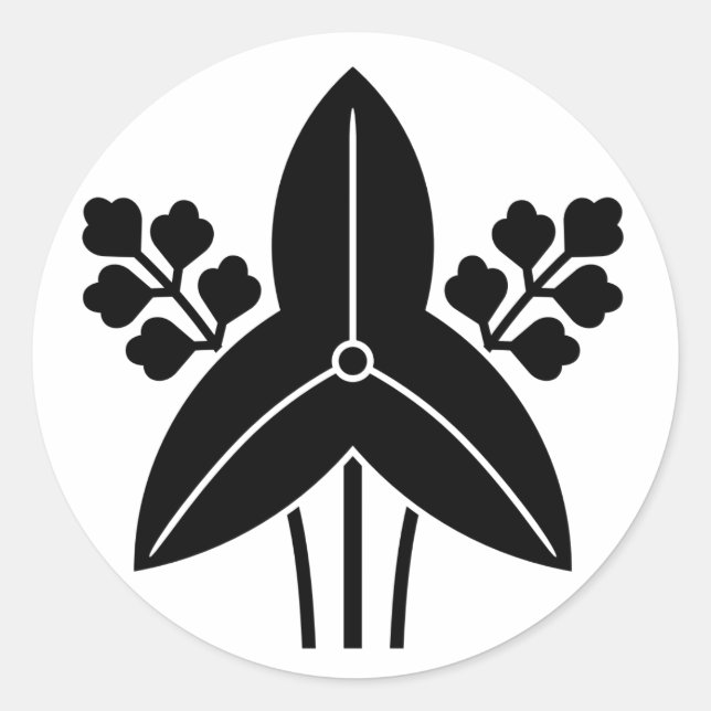 [Family Crests] Threeleaf arrowhead Classic Round Sticker (Front)