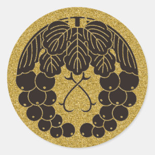 [Family Crests] Two grapes Classic Round Sticker