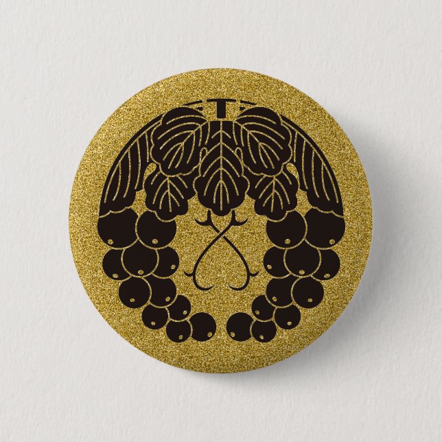 [Family Crests] Two grapes Round Button (Front)