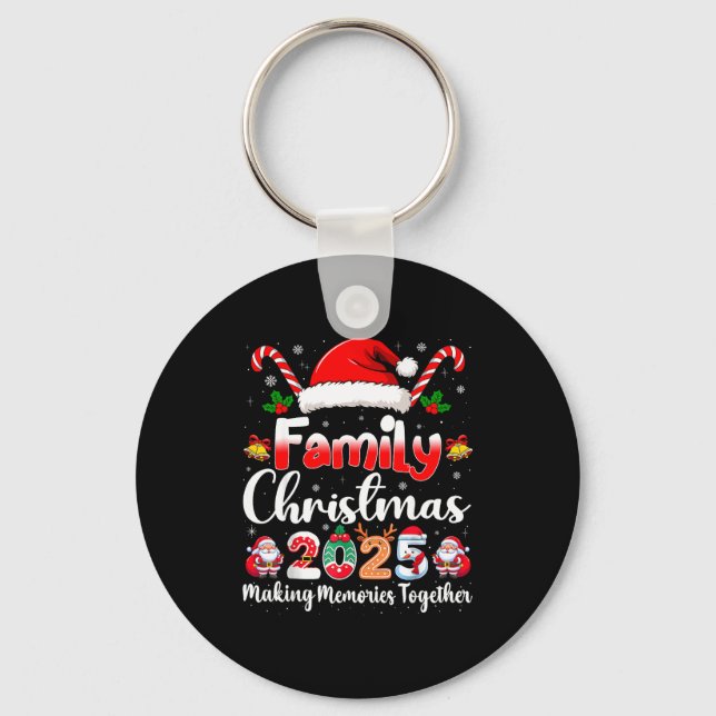 Family Crew Christmas Squad 2025 Funny Xmas Matchi Key Ring (Front)
