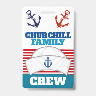 Family Crew  ID Lanyard Badge