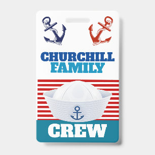 Family Crew  ID Lanyard Badge