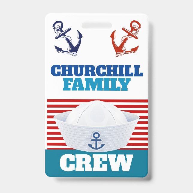 Family Crew  ID Lanyard Badge (Front)