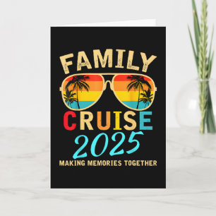 Family Cruise 2025 Beach Matching Summer Vacation  Card