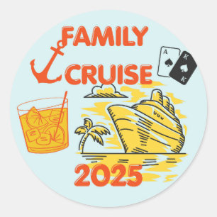 Family Cruise 2025 Classic Round Sticker