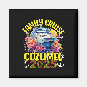 Family Cruise 2025 Cozumel Mexico Family Trip Frie Magnet