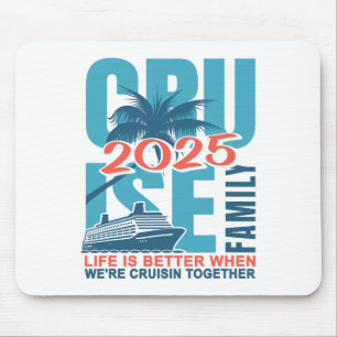 Family Cruise 2025 Cute Matching Outfit Cruise Tri Mouse Pad