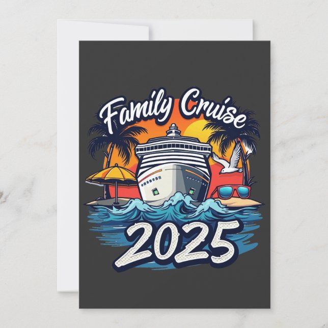 Family Cruise 2025 Family Matching Crew Ship Announcement (Front)