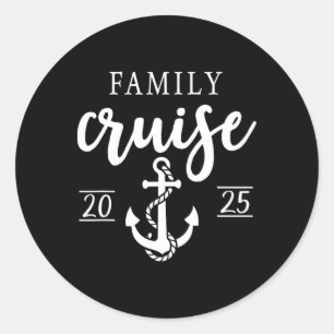 Family Cruise 2025 Family Vacation Matching For Cr Classic Round Sticker