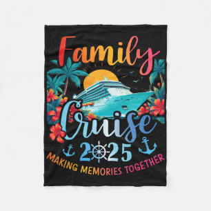 Family Cruise 2025 Making Memories Family Boat Vac Fleece Blanket