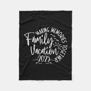 Family Cruise 2025 Making Memories Together Summer Fleece Blanket