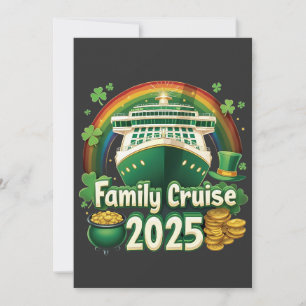 Family Cruise 2025 St. Patrick’s Matching Lucky Thank You Card