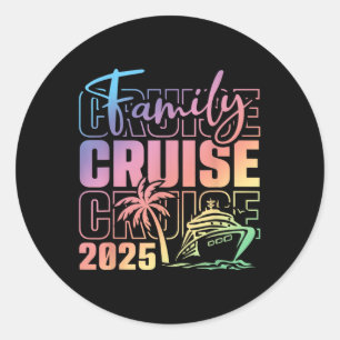 Family Cruise 2025 Summer Vacation Matching Family Classic Round Sticker