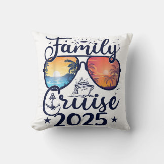 Family Cruise 2025 Summer Vacation Matching Family Cushion
