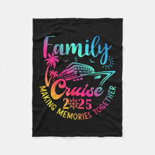 Family Cruise 2025 Summer Vacation Matching Family Fleece Blanket