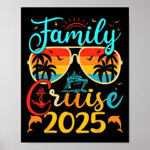 Family Cruise 2025 Summer Vacation Matching Family Poster