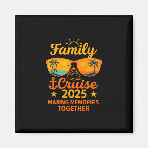 Family Cruise 2025 Vacation Memories Sungles Tee Magnet