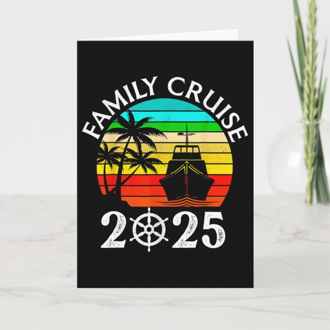 Family Cruise 2025 Vacation Trip Cruising Family M Card (Front)