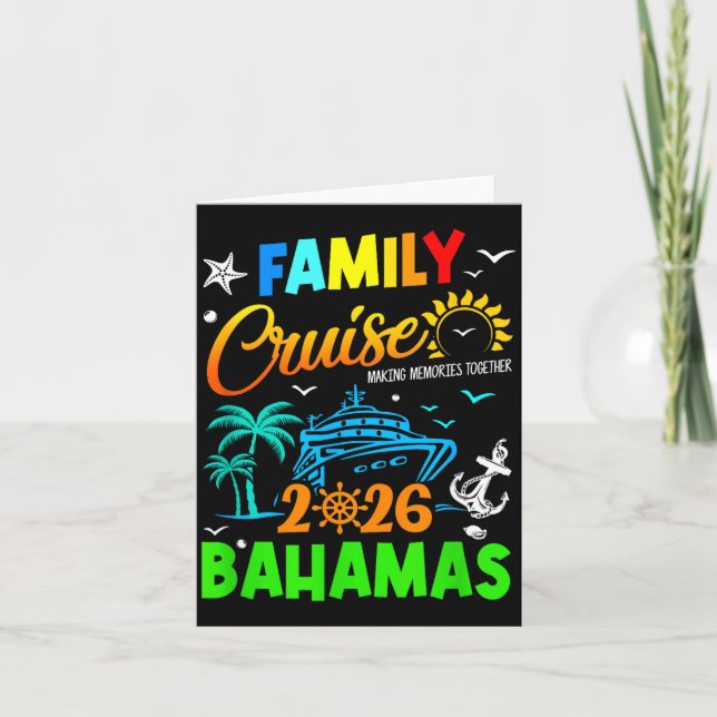Family Cruise 2026 Bahamas Cruising Together Squad Card (Front)