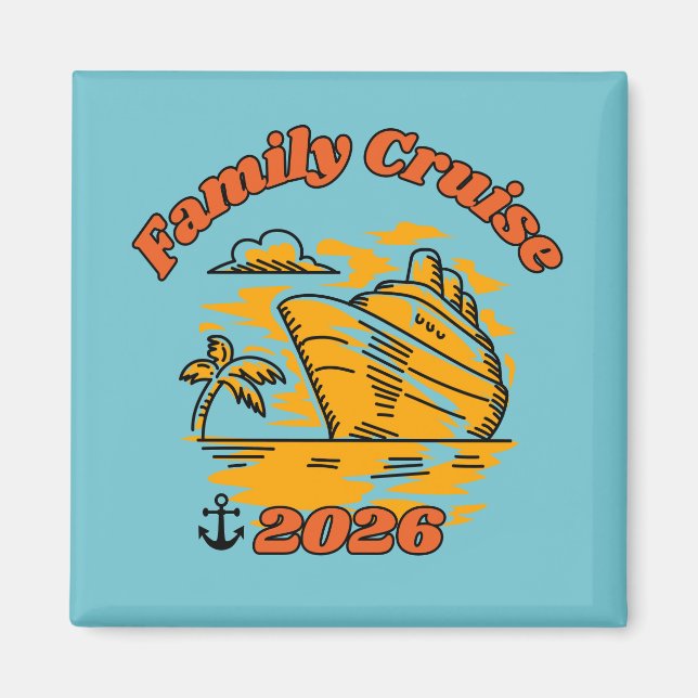 Family Cruise 2026 Door Magnet (Front)