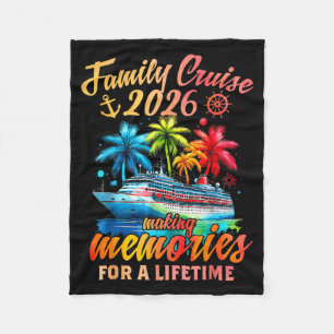 Family Cruise 2026 Family Cruise Vacation Summer Fleece Blanket