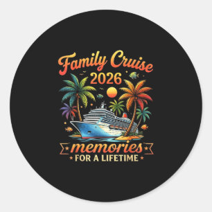 Family cruise 2026 family matching cruise vacation classic round sticker