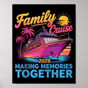 Family cruise 2026 family matching cruise vacation poster