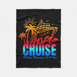 Family Cruise 2026 I Love It When We're Cruisin' T Fleece Blanket