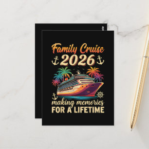 Family Cruise 2026 Making Memories for A Lifetime Postcard