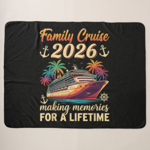 Family Cruise 2026 Making Memories for A Lifetime Sherpa Blanket