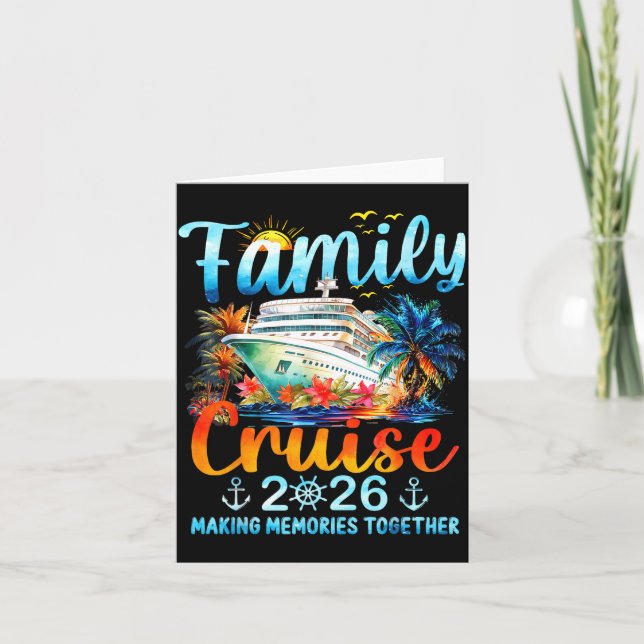 Family Cruise 2026 Making Memories Together Matchi Card (Front)