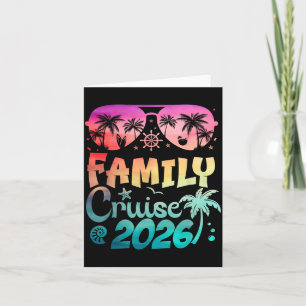 Family Cruise 2026 Matching Summer Vacation Card
