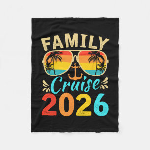 Family Cruise 2026 Memories Summer Trip Ship Men W Fleece Blanket