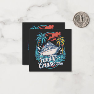 Family Cruise 2026 Summer Beach Vacation Family Card