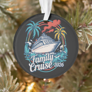 Family Cruise 2026 Summer Beach Vacation Family Ornament