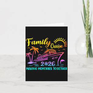 Family Cruise 2026 Summer Vacation Matching Family Card