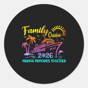 Family Cruise 2026 Summer Vacation Matching Family Classic Round Sticker