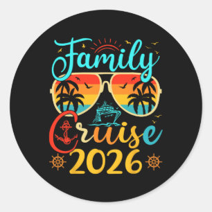 Family Cruise 2026 Summer Vacation Matching Family Classic Round Sticker