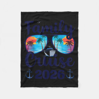 Family Cruise 2026 Summer Vacation Matching Family Fleece Blanket