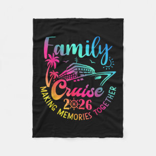 Family Cruise 2026 Summer Vacation Matching Family Fleece Blanket
