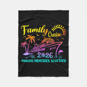 Family Cruise 2026 Summer Vacation Matching Family Fleece Blanket