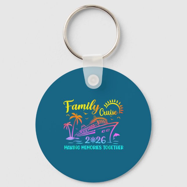 Family Cruise 2026 Summer Vacation Matching Family Key Ring (Front)