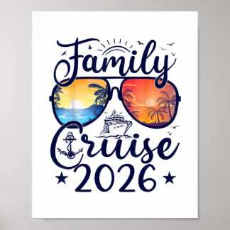 Family Cruise 2026 Summer Vacation Matching Family Poster