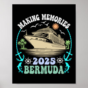Family Cruise Bermuda 2025 Summer Matching Vacatio Poster