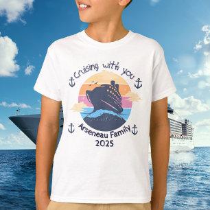 Family Cruise  Blues KIDS Personalise T-Shirt
